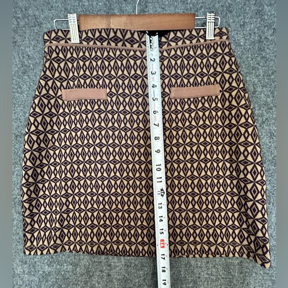 Kiabi Mini Skirt Brown & Deep Purple Design Size Large - Picture 7 of 8